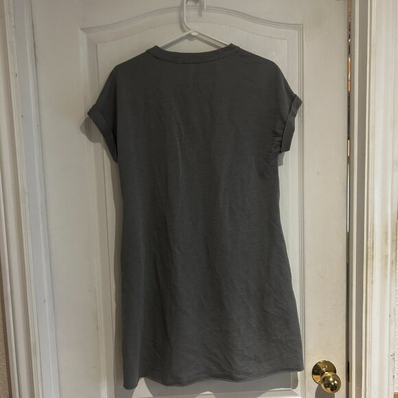 Z SUPPLY Charcoal Grey Rolled-Sleeve T-Shirt Dress – Size S - Picture 3 of 3